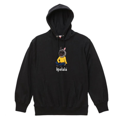 lipelala ブラックラビットパーカー