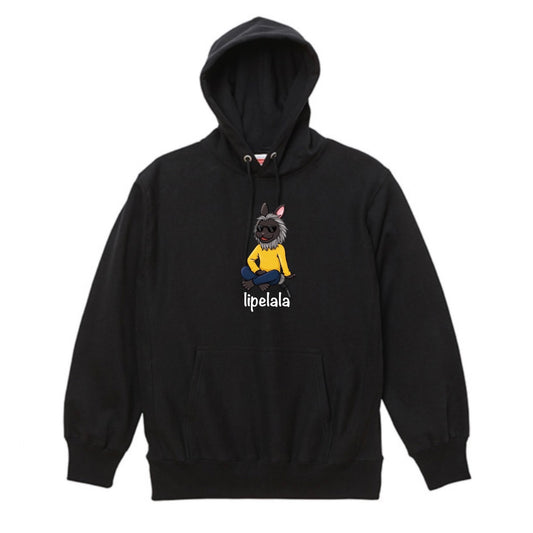lipelala ブラックラビットパーカー