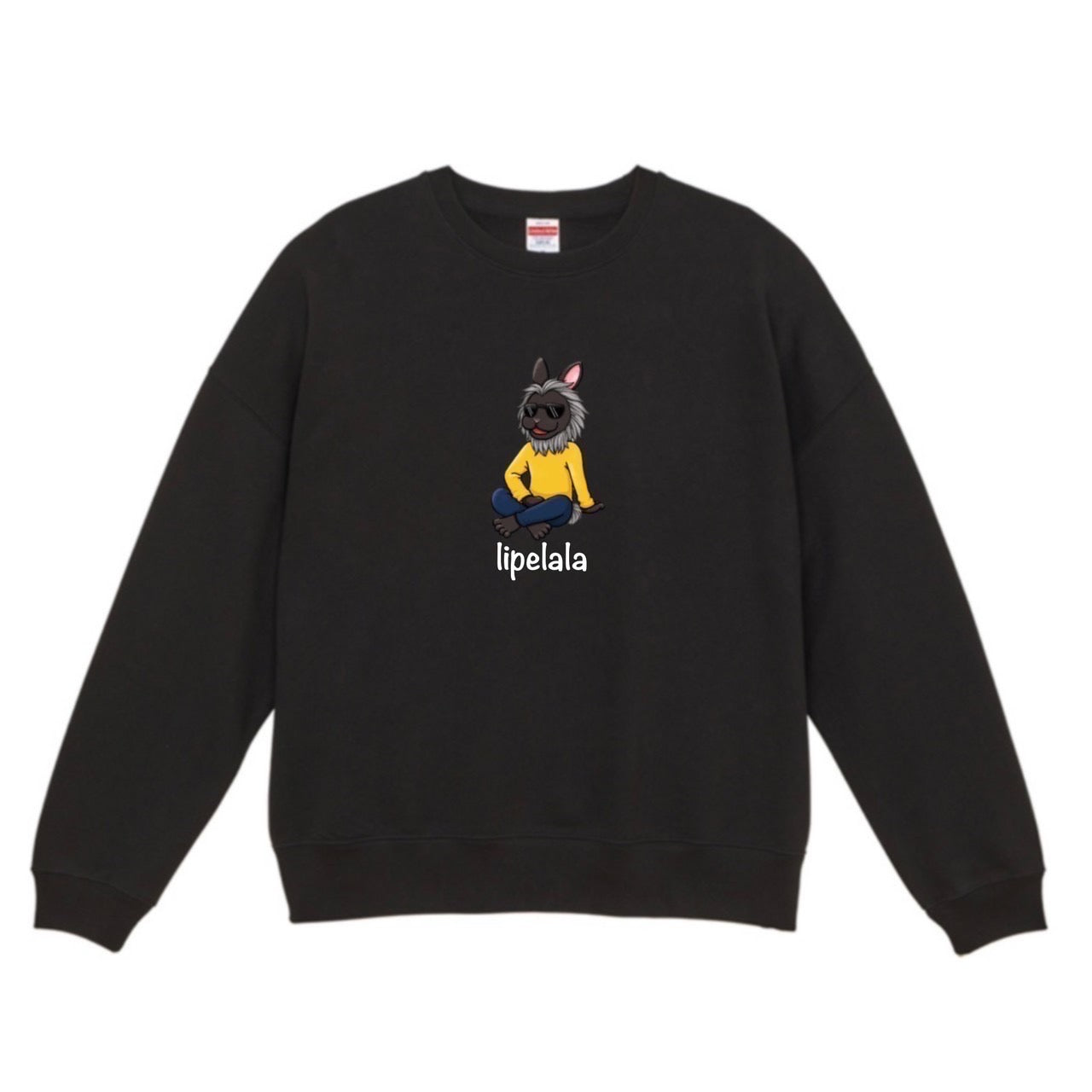 lipelala ブラックラビットスウェット